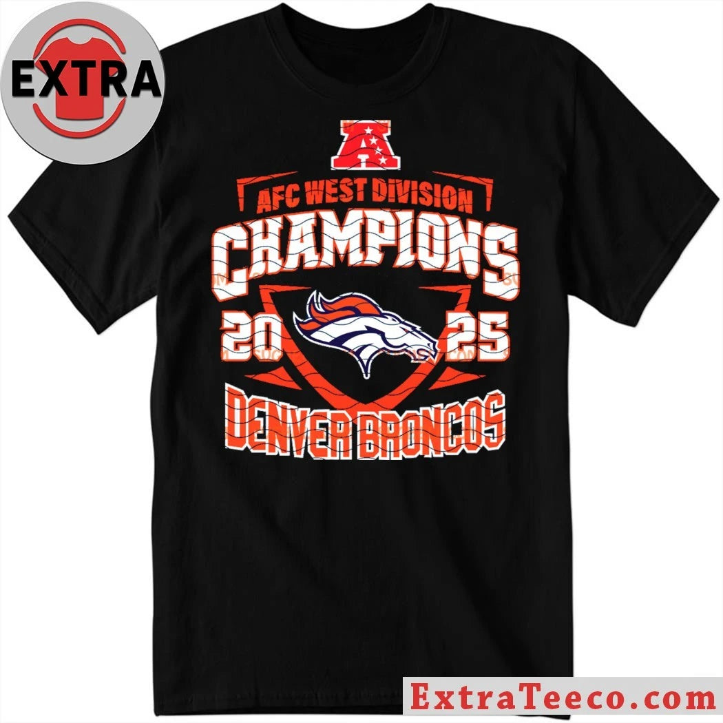 AFC West Champions 2025 Broncos Team Logo Shirt