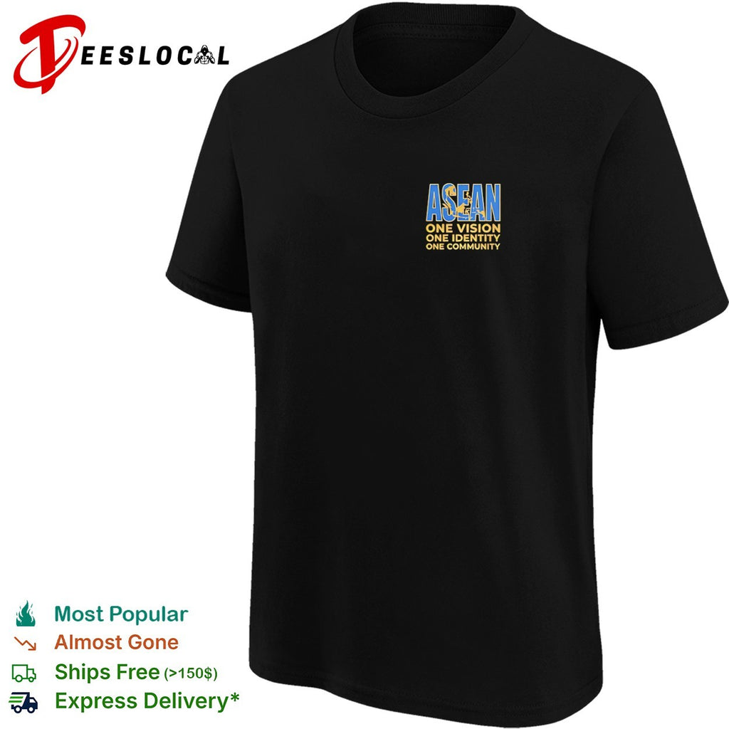 ASEAN flag one vision one identity one community text shirt