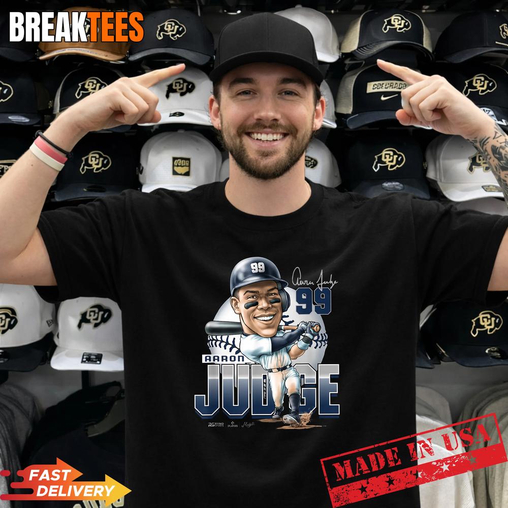 Aaron Judge New York Baseball Mudge Studios MLBPA Graphic Shirt