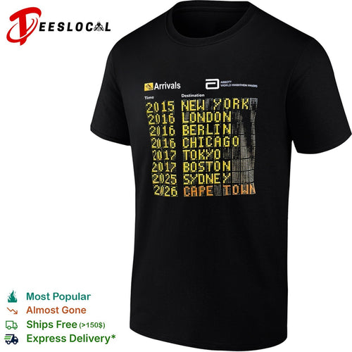 Abbott World Marathon Majors Arrivals New York London shirt
