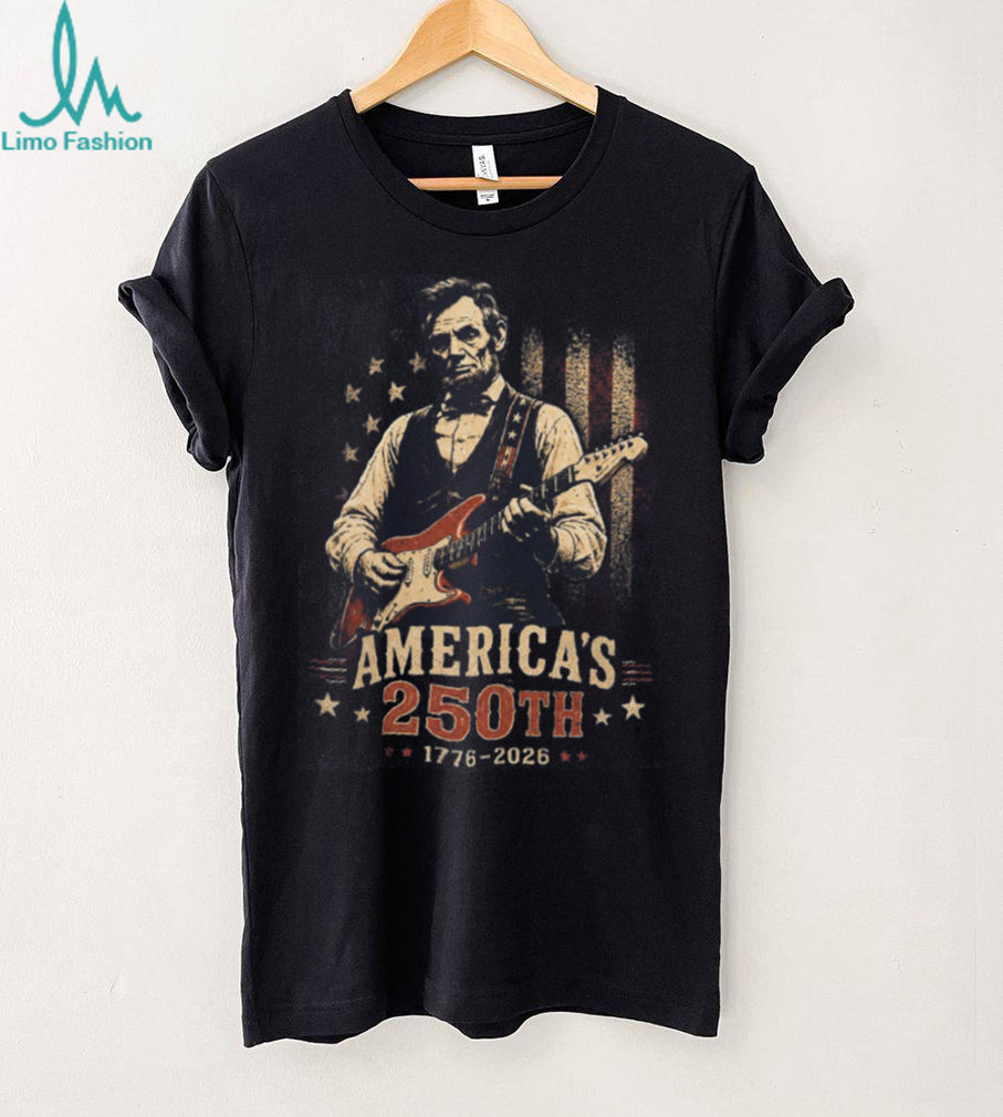 Abraham Lincoln America 250th Anniversary Electric Guitar Graphic Shirt