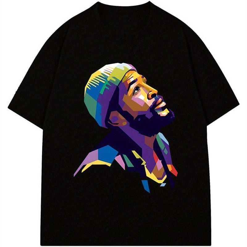 Abstract Portrait Print T-Shirt Men's Graphic T-Shirt Modern Art - Inspired T-Shirt Printed Tee Soft and Comfortable Crew...