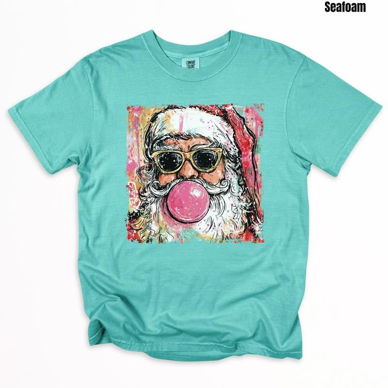 Abstract Santa Scene Comfort Colors T-Shirt 'NLB' Hoodie, Sweatshirt | PodTeesHub.com