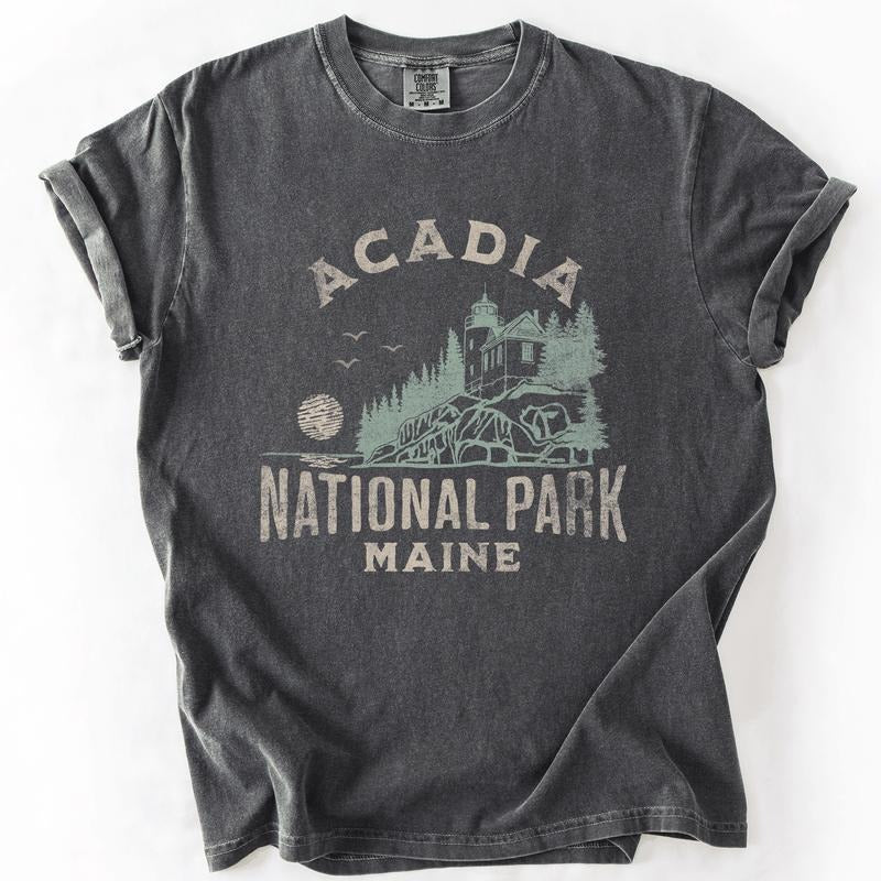 Acadia National Park, Maine, Nature, Outdoors, Camping, Hiking, Comfort Colors T-Shirt, Women's Comfort Colors Tee...