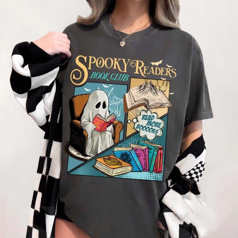 Acotar Ghost Comfort Colors Shirt, Bookish Halloween Tee, Spooky Season Ghost Skeleton Shirt, Throne Of Glass, Sjm Book...