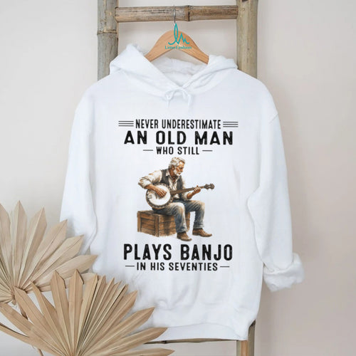 Acoustic Banjo Player Bluegrass Country Music Seventies Birthday Old Man Vintage Gift Shirt