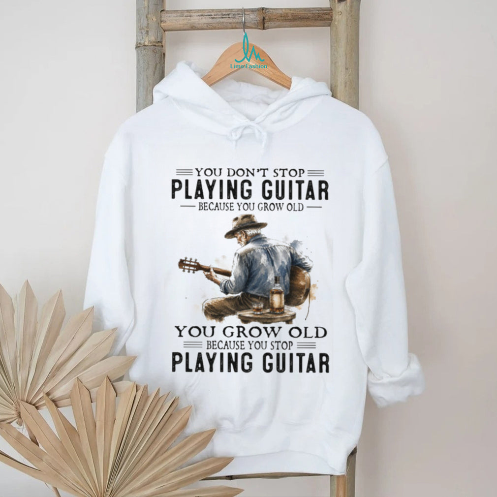 Acoustic Guitar Player Bourbon Whiskey Vintage Country Music Retro Hobby Gift Men Shirt