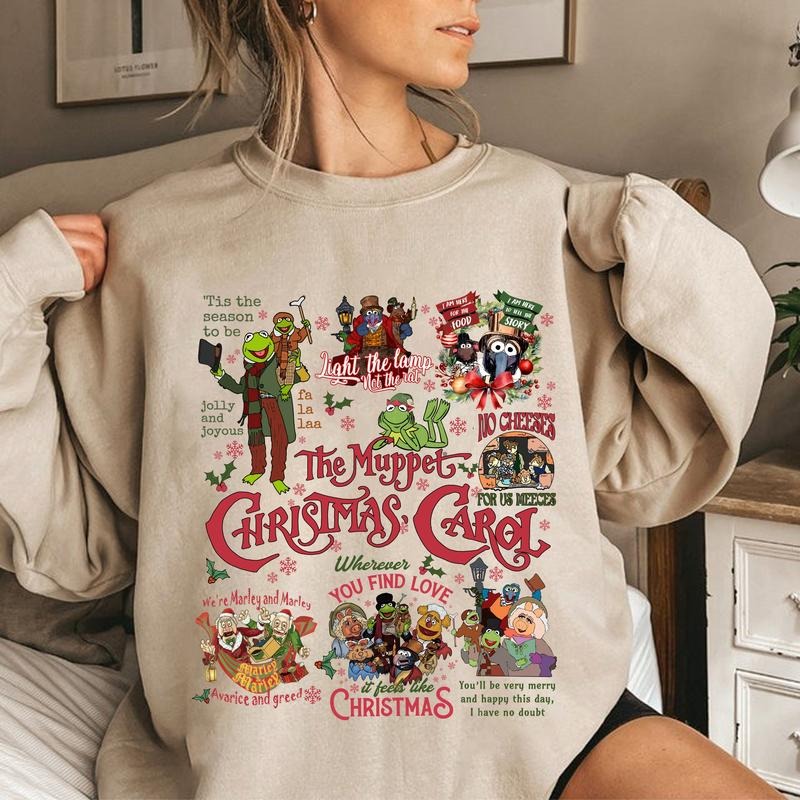 [Added Marley Brothers] Vintage Muppet Shirt, The Muppet Christmas Carol Tee Shirt, Muppets Sweatshirt, Christmas Gift...