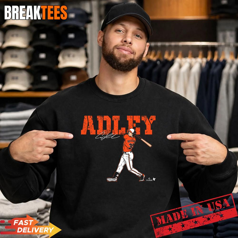 Adley Rutschman Baltimore Baseball Swing Graphic Shirt