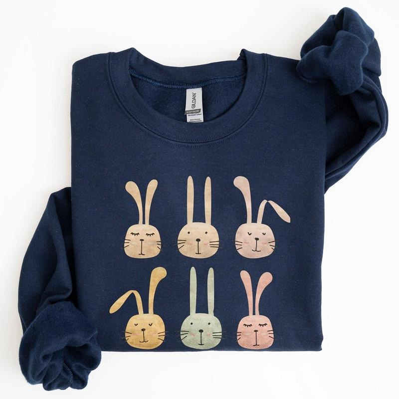 Adorable Easter Bunnies, Rabbits Sweatshirt, Women's Crew Neck, Crewneck T-Shirts, Hoodie | PodTeesHub.com