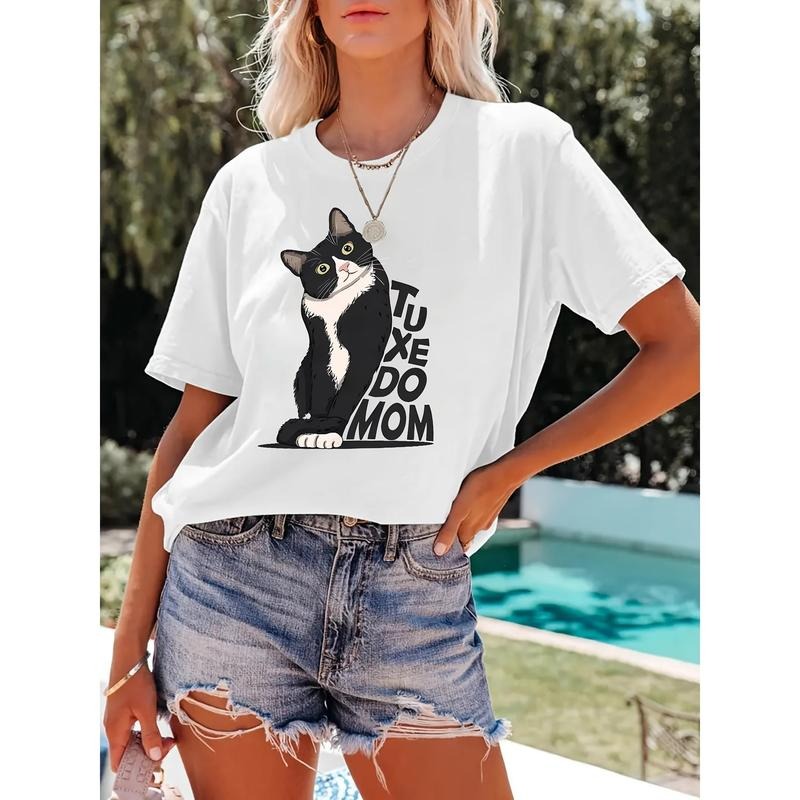 Adorable and Trendy T - Shirt: Flaunt Your Feline - loving Side with "TUXEDO MOM" Hoodie, Sweatshirt | PodTeesHub.com