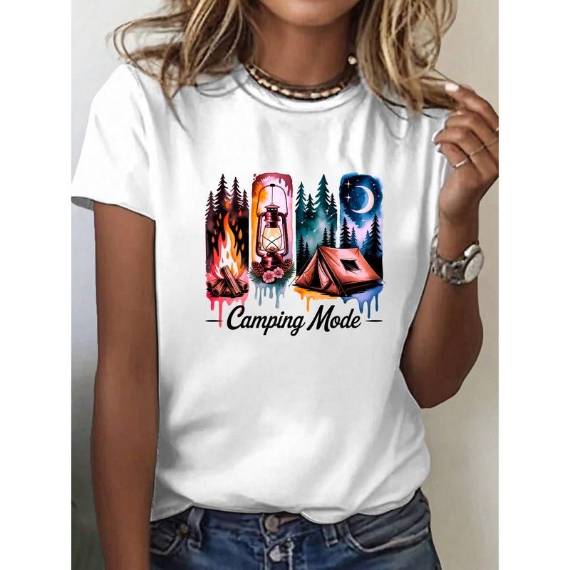 Adventure - ready and Vibrant T - Shirt: Dive into the Great Outdoors with a "Camping Mode" Graphic