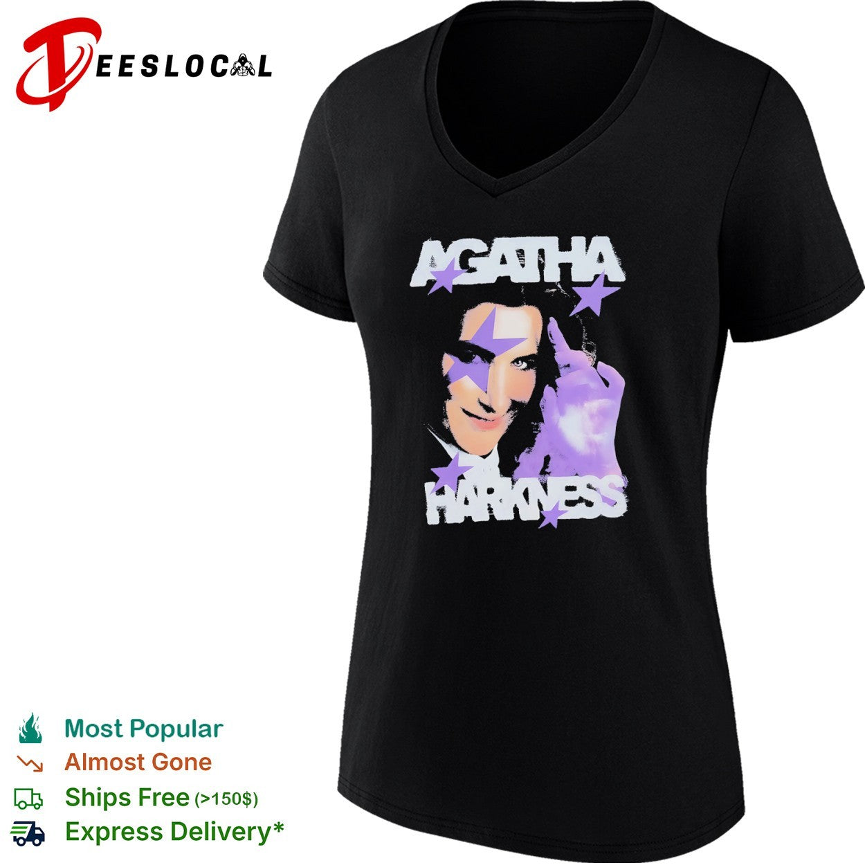 Agatha Harkness purple stars shirt