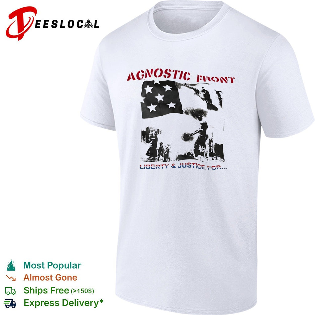 Agnostic Front Liberty and Justice for Flag Military shirt