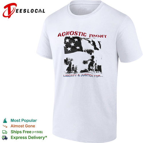 Agnostic Front Liberty and Justice for Flag Military shirt