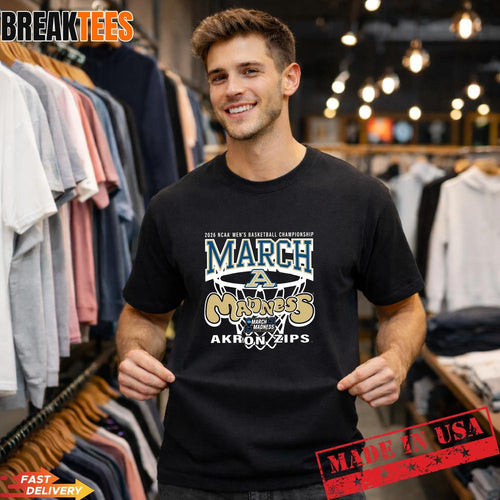 Akron Zips March Madness 2026 Men’s Basketball Fan T-Shirt