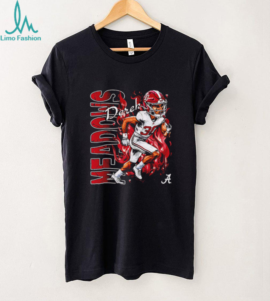 Alabama Football Meadows Player Fire Graphic Sports T Shirt
