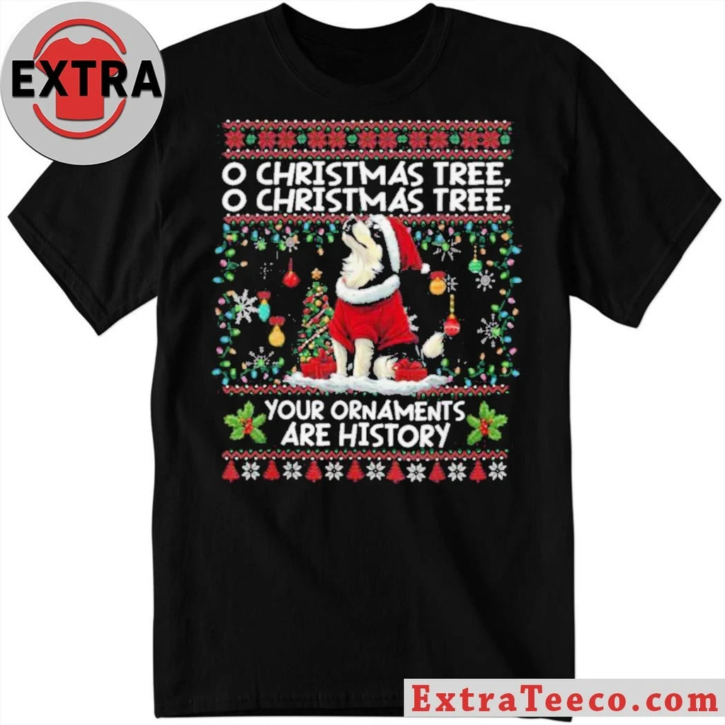 Alaskan Malamute Christmas Tree Decorations Dog Lover Xmas Shirt