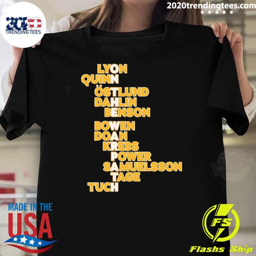 Alex Lyon Dylan Cozens Rasmus Dahlin Tage Thompson Alex Tuch Buffalo Sabres Hockey On The Warpath Names 2026 Shirt