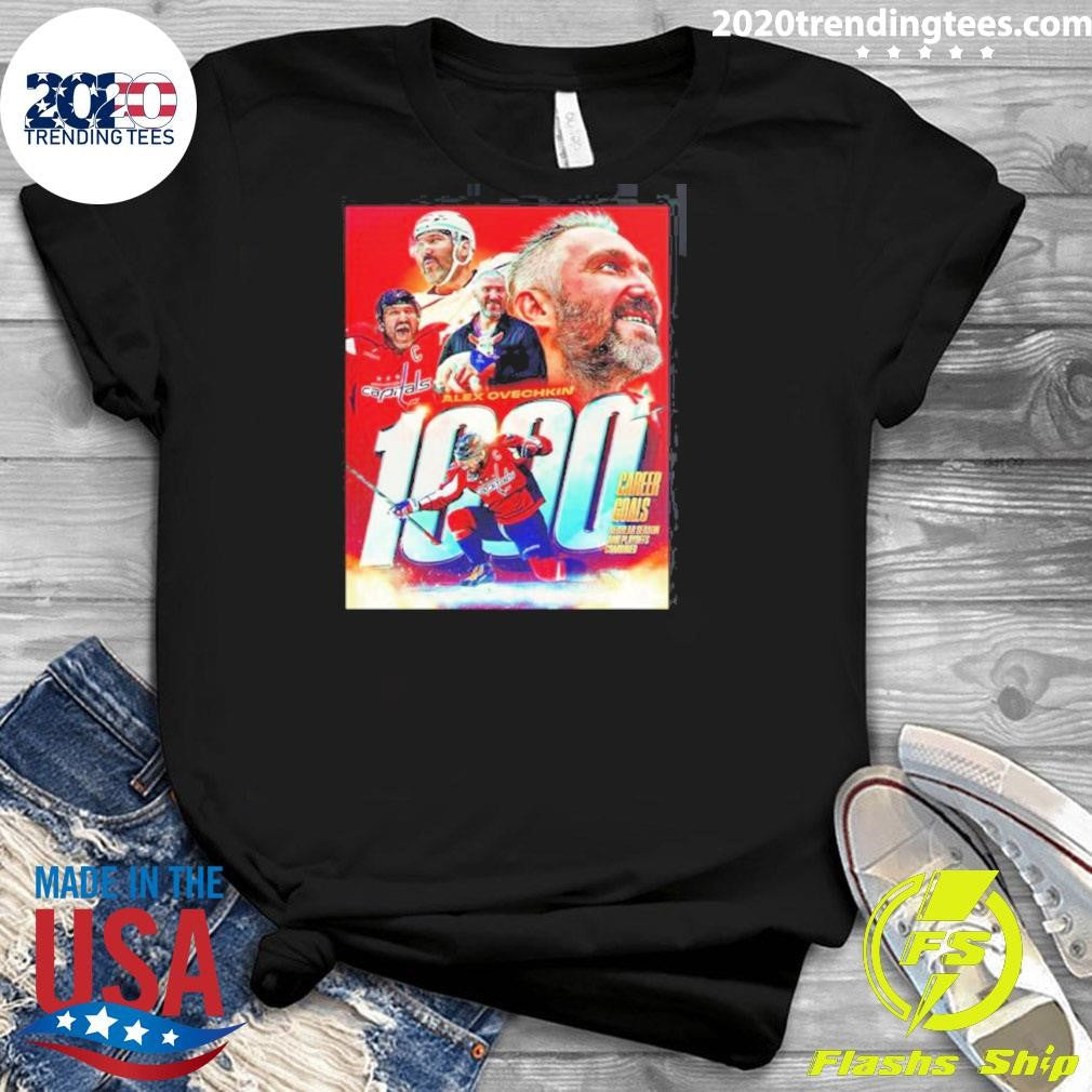 Alex Ovechkin Washington Capitals NHL 1000 Career Goals In Regular Season And Playoffs Combined Shirt