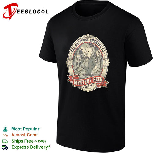 Alfred Hitchcock The Suspense Brewing Co Mystery Beer Dark Ale Est 1899 shirt