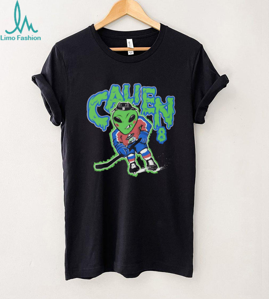 Alien Hockey Player Mascot Funny Slime Graphic T Shirt