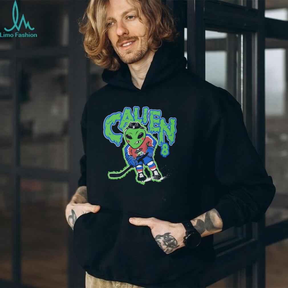 Alien Hockey Player Mascot Funny Slime Graphic T Shirt