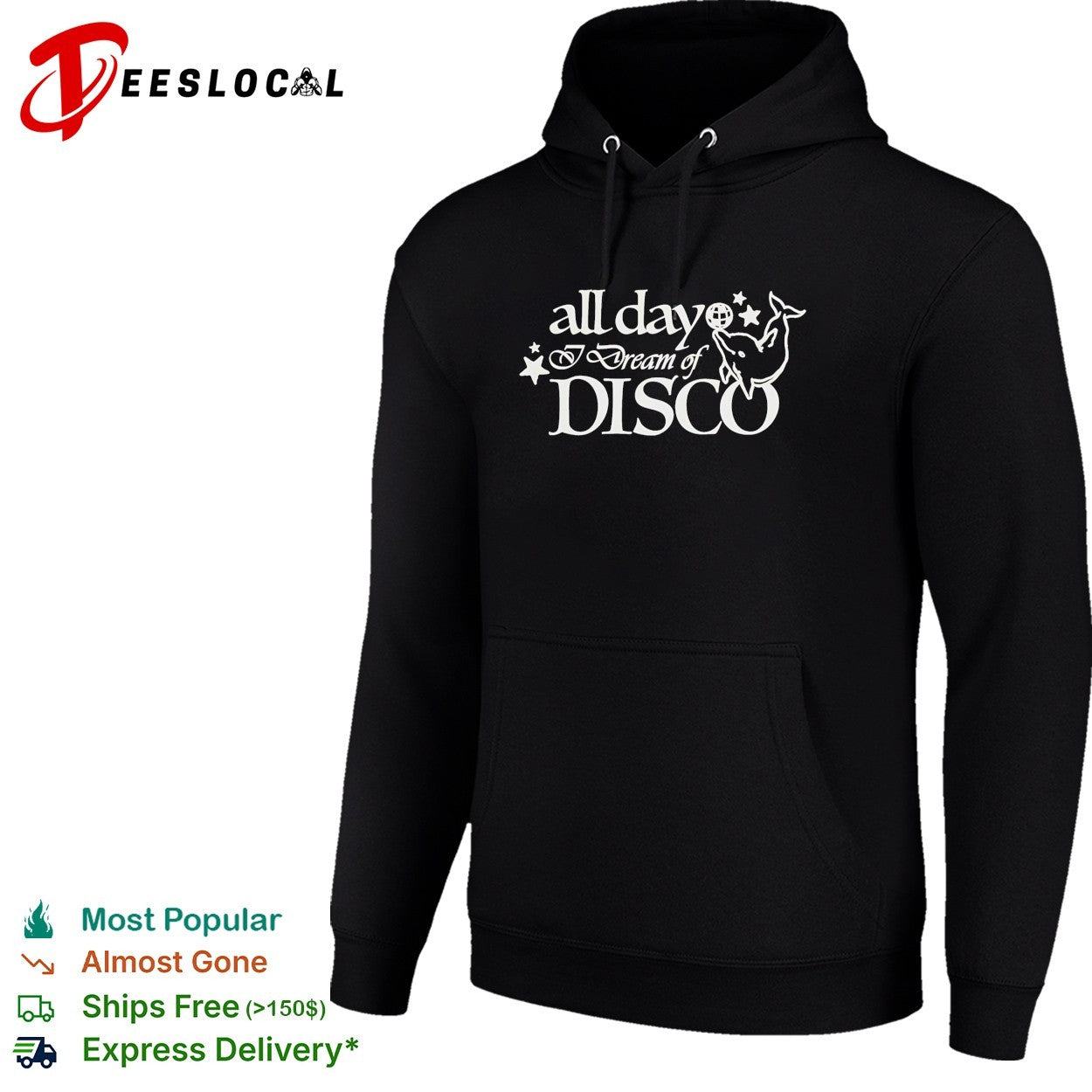 All day I dream of disco dolphin jumping shirt