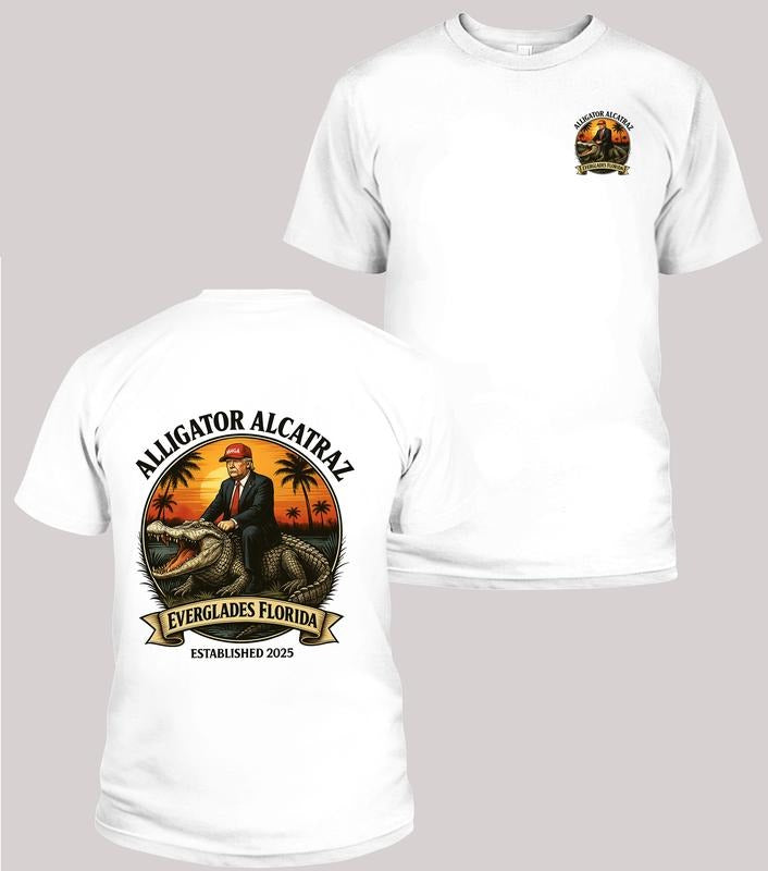Alligator Alcatraz Shirt, Everglades Florida Parody Tee, Trending Graphic Tee style 04 Hoodie, Sweatshirt | PodTeesHub.com