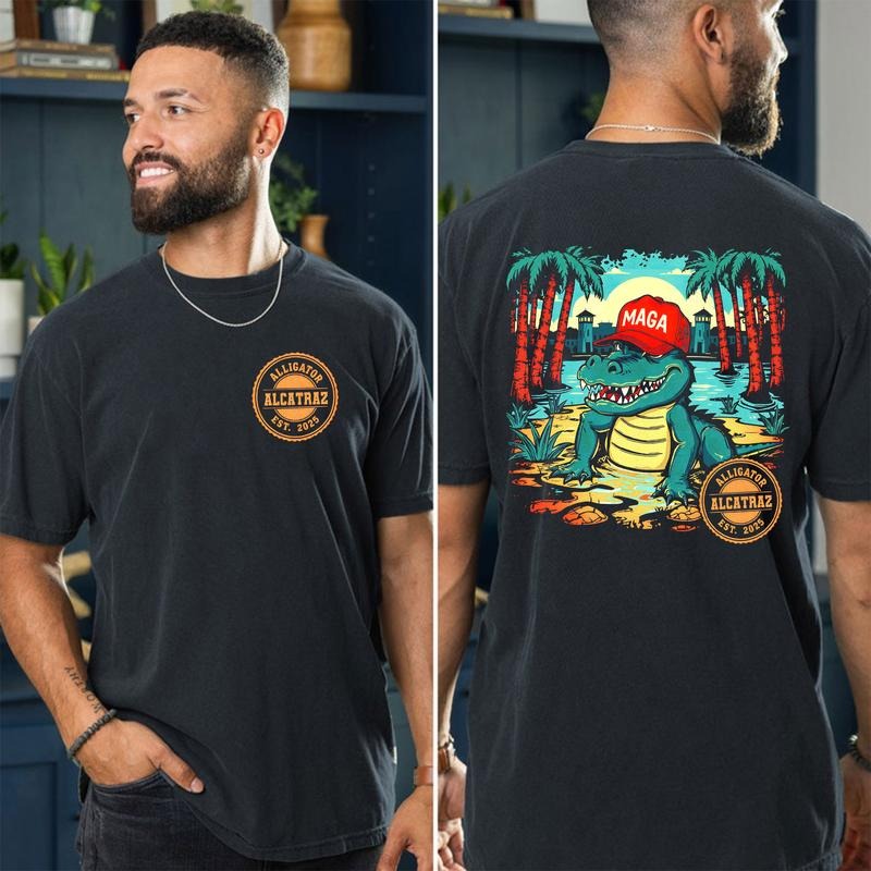 Alligator Alcatraz Shirt, Everglades Florida Parody Tee, Trending Graphic Tee style 06 Hoodie, Sweatshirt | PodTeesHub.com