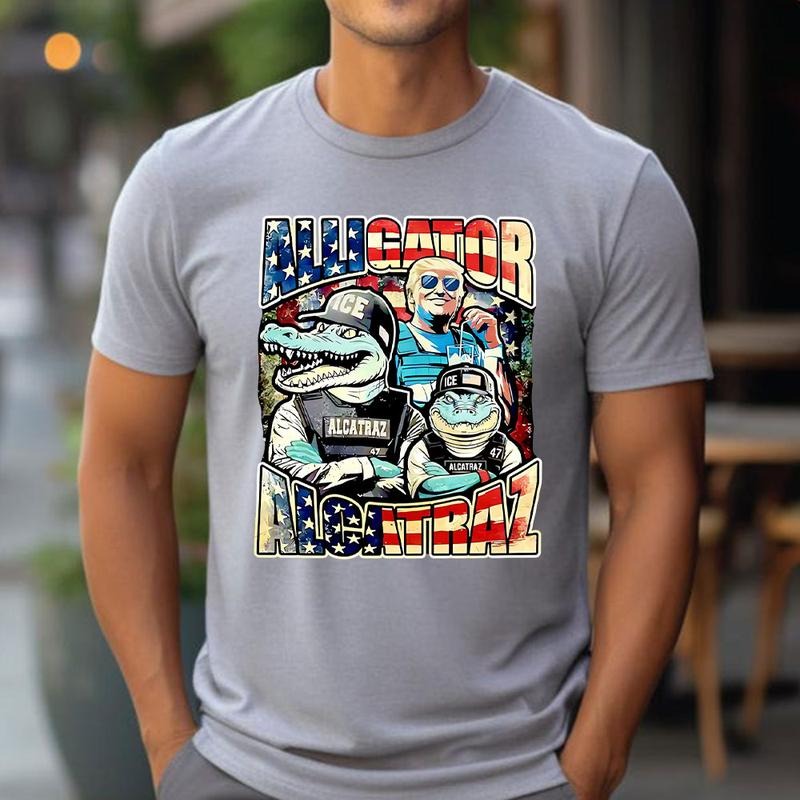 Alligator Alcatraz Shirt, Everglades Florida Parody Tee, Trending Graphic Tee Hoodie, Sweatshirt | PodTeesHub.com