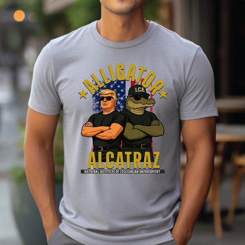 Alligator Alcatraz Shirt, Trump Supporters Shirts Everglades Florida Parody Tee, Trending Graphic Tee style 02 Hoodie,...
