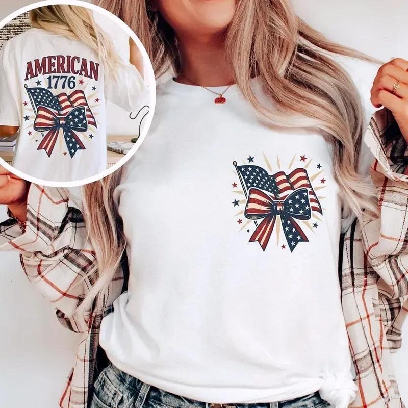 America 1776 shirt, 4th of July tee, Memorial Day T-Shirt, Graphic tee Pure Cotton Fabric Casual Streetstyle Crew Neck...
