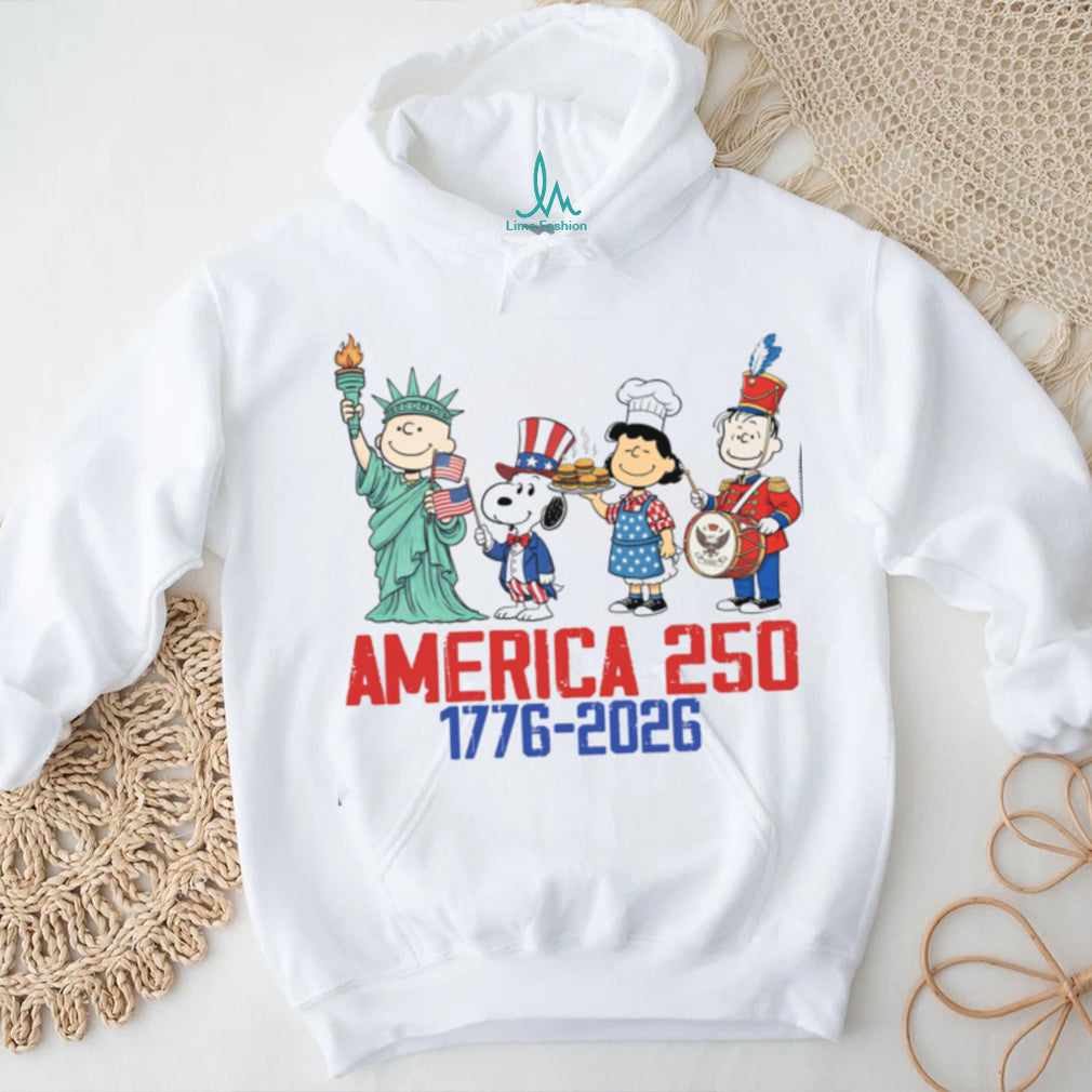 America 250 1776 2026 Peanuts Gang Patriotic Holiday Shirt