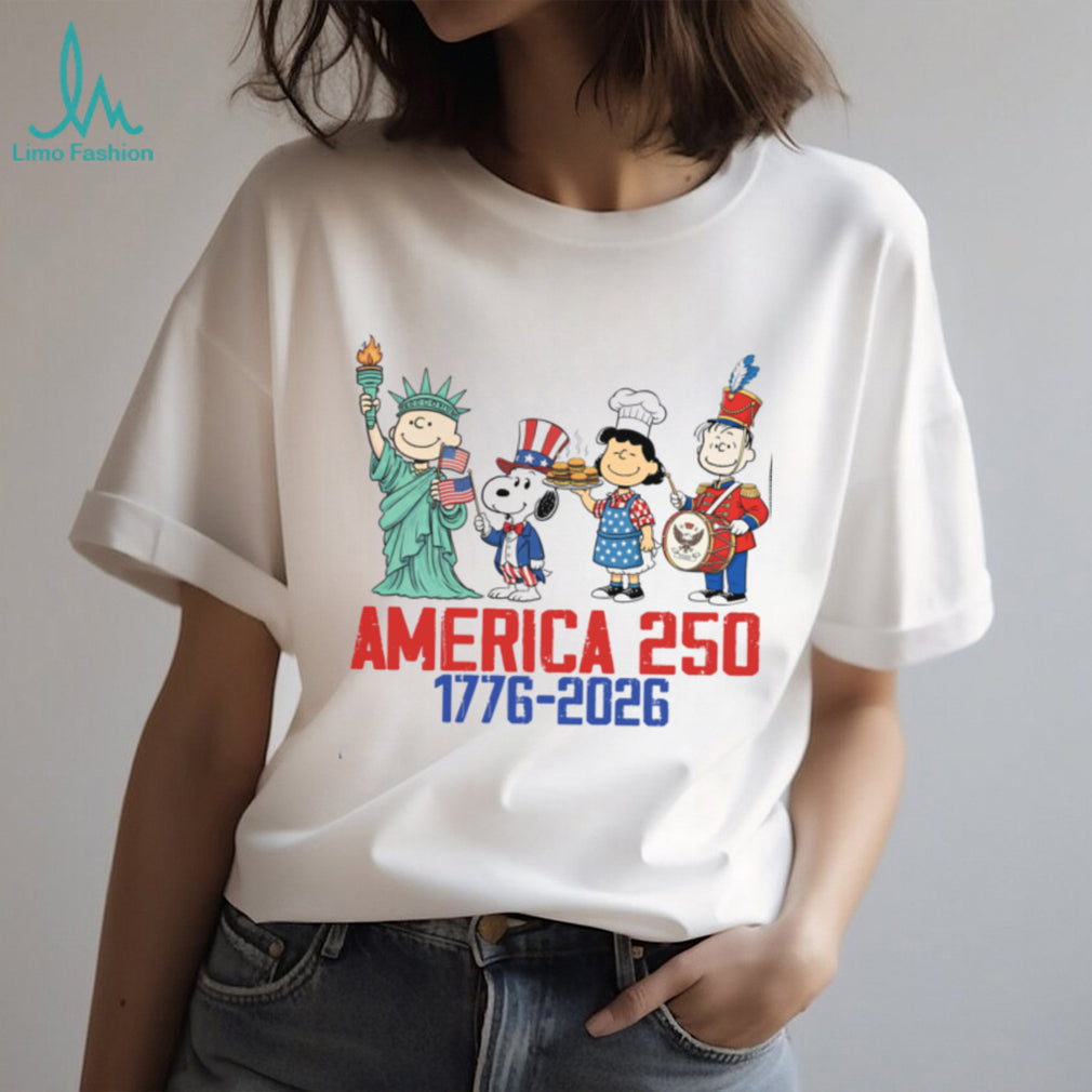 America 250 1776 2026 Peanuts Gang Patriotic Holiday Shirt