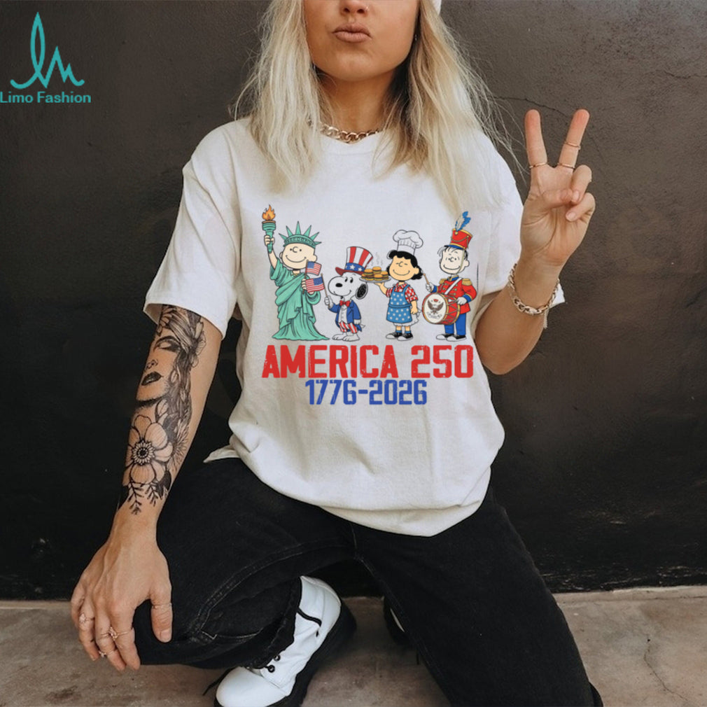 America 250 1776 2026 Peanuts Gang Patriotic Holiday Shirt