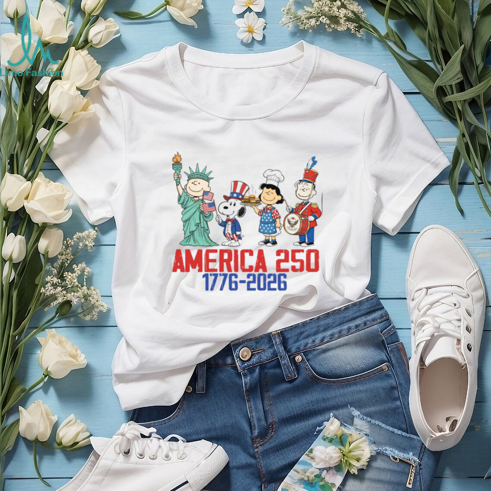 America 250 1776 2026 Peanuts Gang Patriotic Holiday Shirt