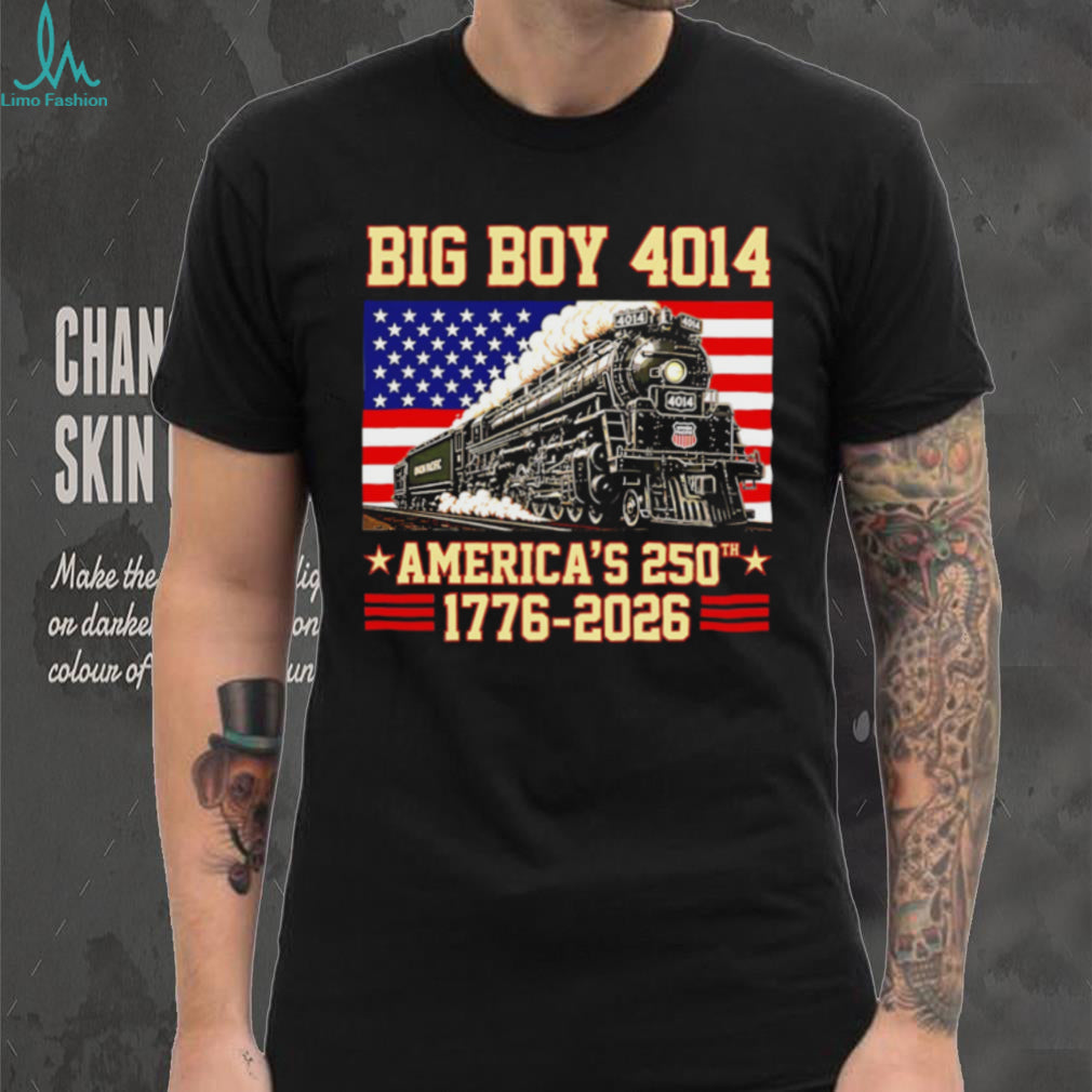 America 250th Big Boy 4014 Train US Flag Shirt