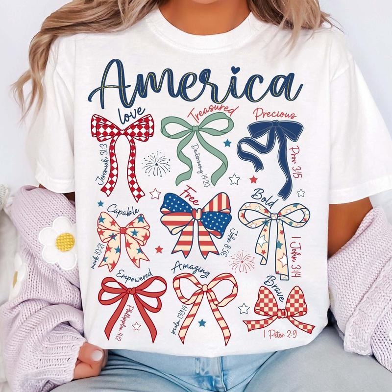 America Coquette God Say You Are Bible Verse Shirt, USA 4th of July Shirt, Girly Patriotic Memorial Day Tee, Independence...