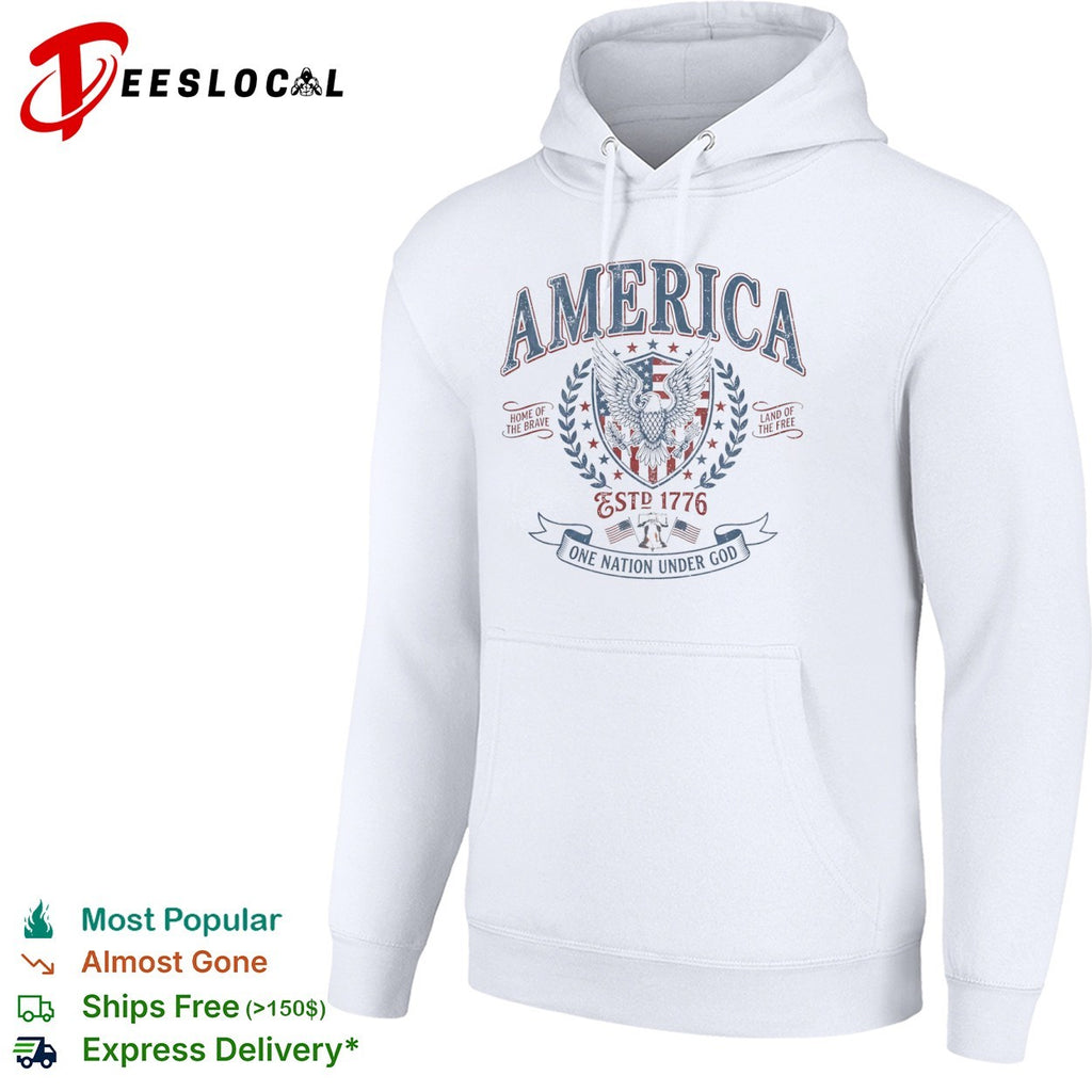 America Home of the Brave Land of the Free Estd 1776 One Nation Under God shirt