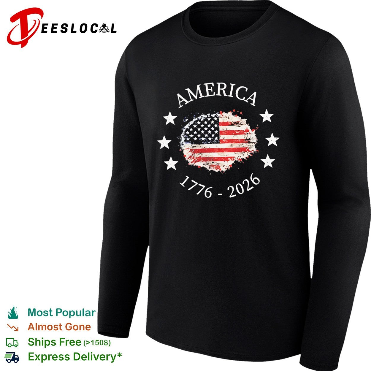 America stars flag 1776 2026 shirt