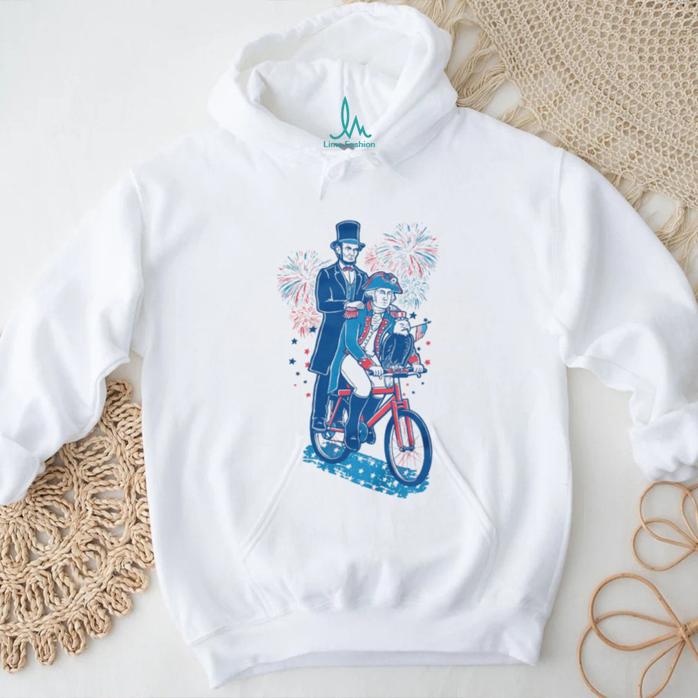 American History Lincoln and Washington Bicycle Shirt 250 Years Apparel
