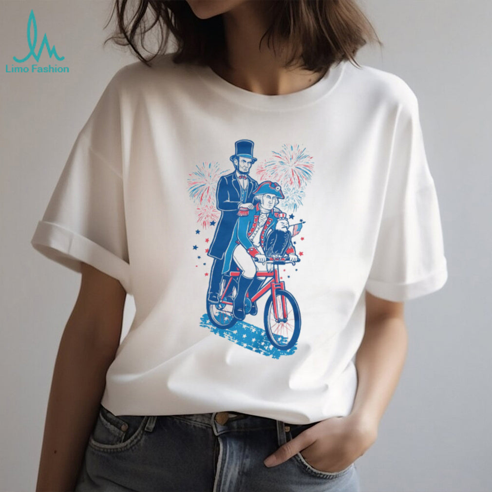 American History Lincoln and Washington Bicycle Shirt 250 Years Apparel