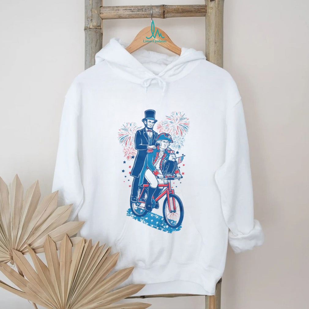 American History Lincoln and Washington Bicycle Shirt 250 Years Apparel