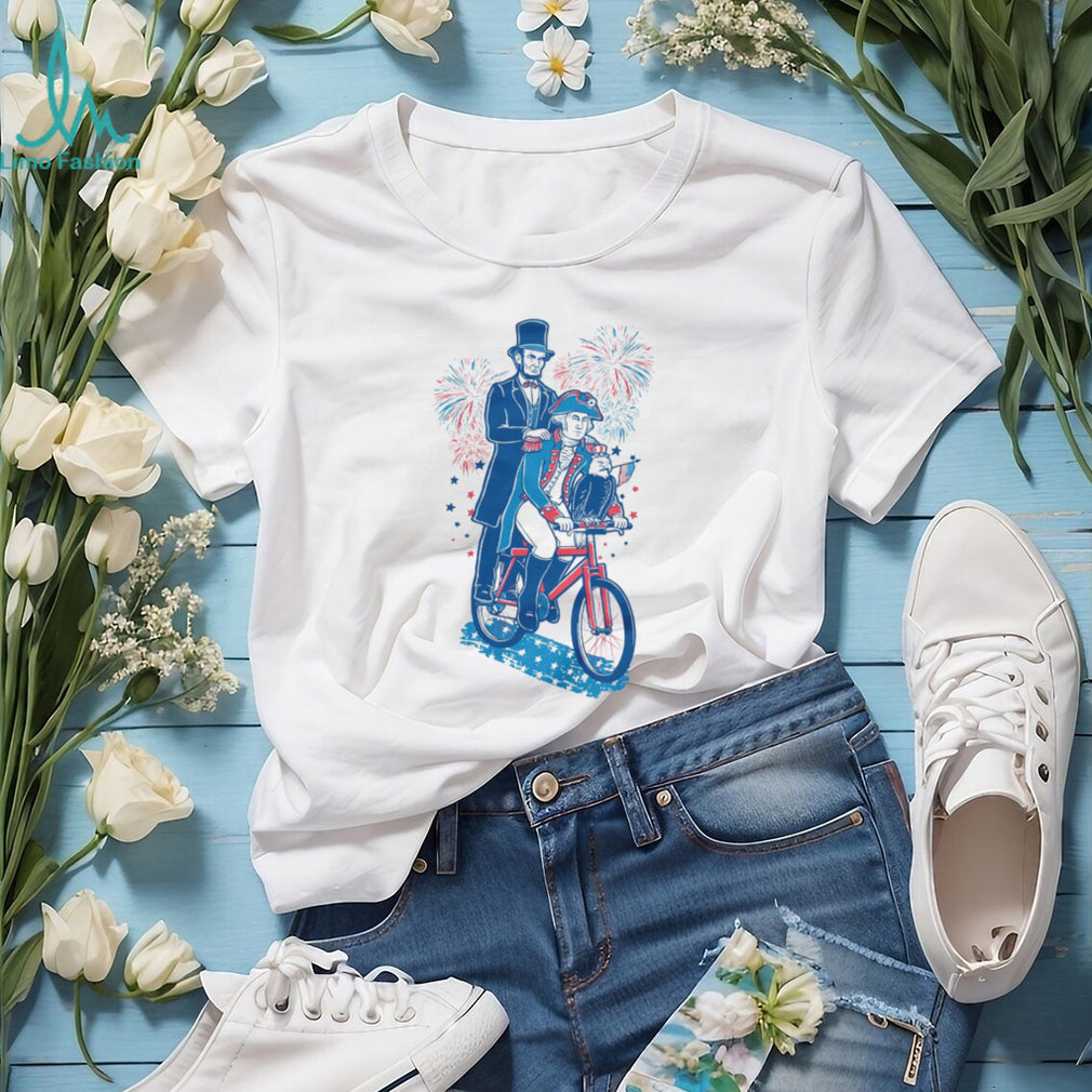 American History Lincoln and Washington Bicycle Shirt 250 Years Apparel