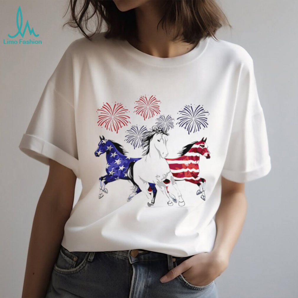 American Horse Patriotism 250th Anniversary Fireworks Shirt