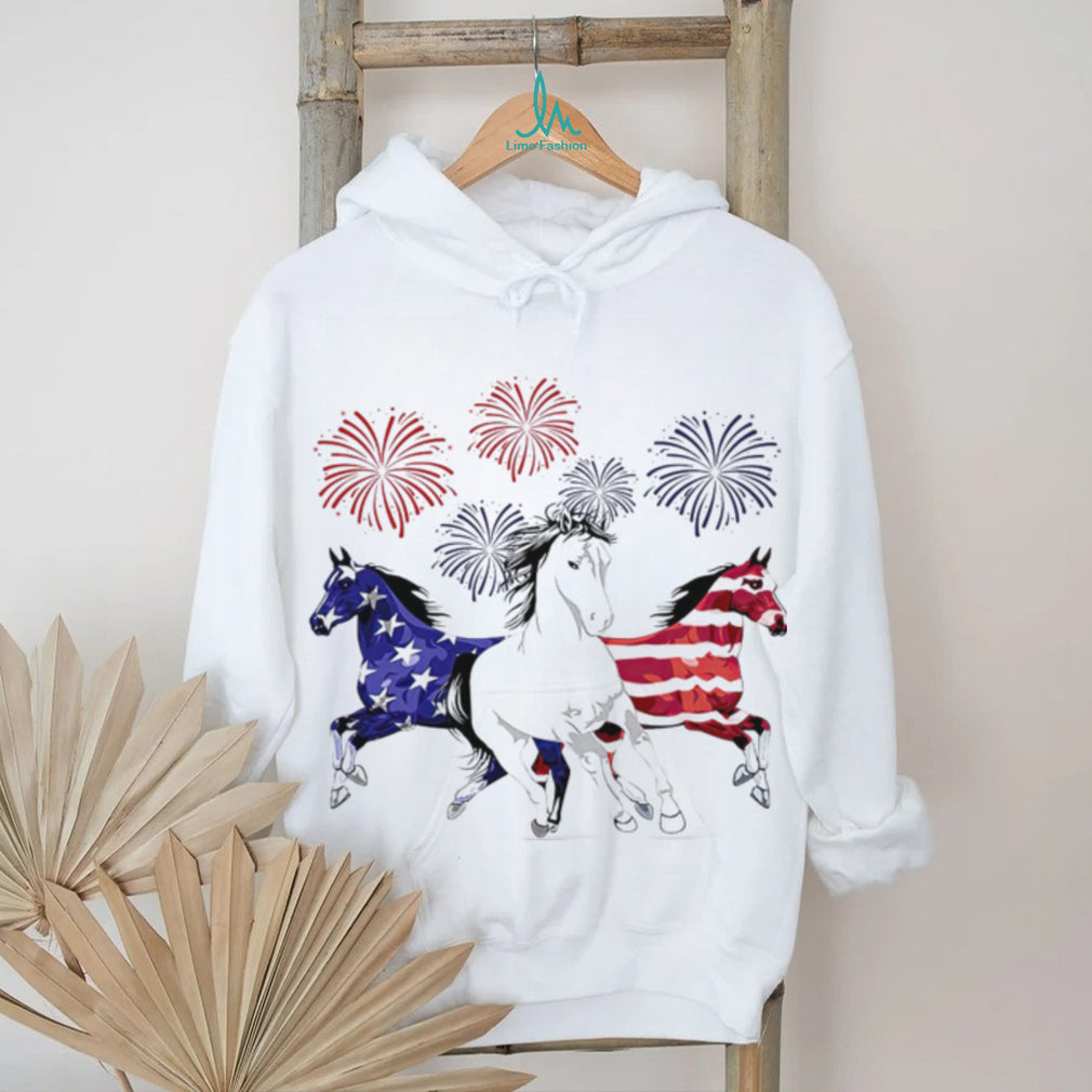 American Horse Patriotism 250th Anniversary Fireworks Shirt