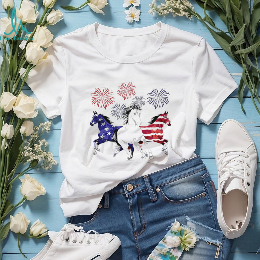 American Horse Patriotism 250th Anniversary Fireworks Shirt