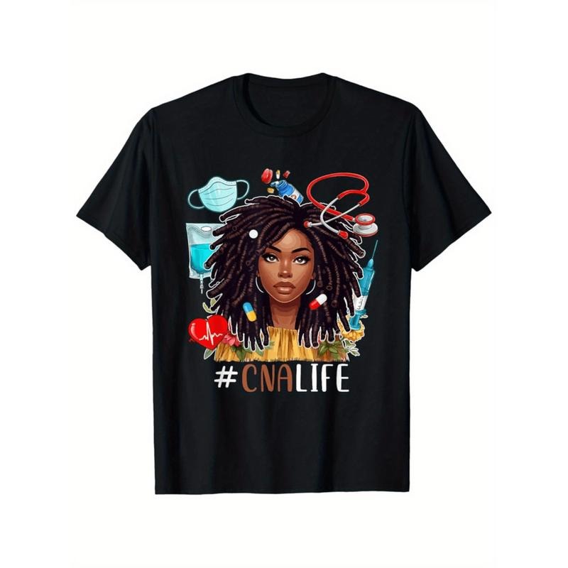 American Independence Day T-shirt cna costume afro woman nurse nursing black history t shirt black -1 TokWear Tee Hoodie,...