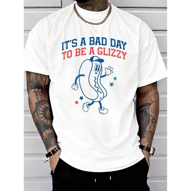American Independence Day T-shirtAmerican Independence Day T-shirtBad Day To Be A Glizzy Funny Hot Dog Fourth Of July...